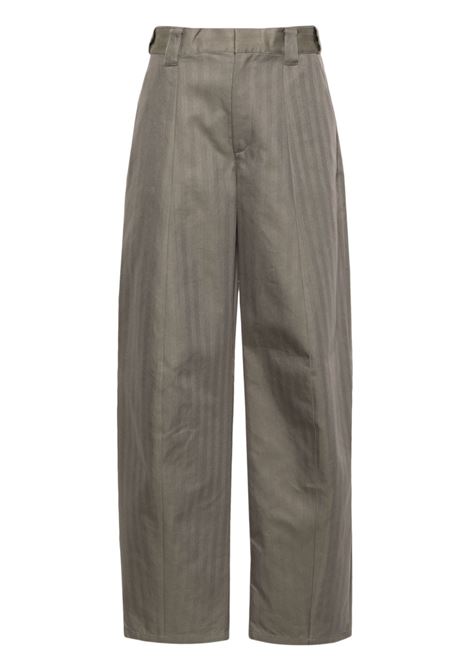 Grey adjustable herringbone trousers - women ALEXANDER WANG | 1WC1244086531